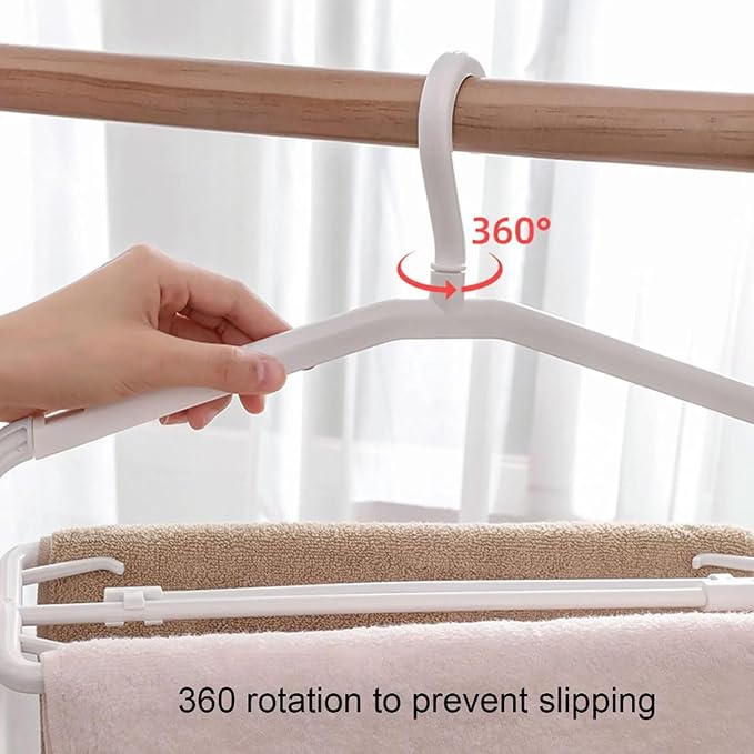 Multi-Purpose Extendable Clothes Hanger for Travel & Home