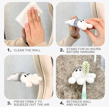 Mickey Mouse Cartoon Wall Mounted Toothbrush Holder