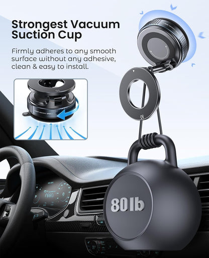 360° Vacuum Magnetic Phones Holder - Free (349/-) 3-in-1 Speed Charging Cable