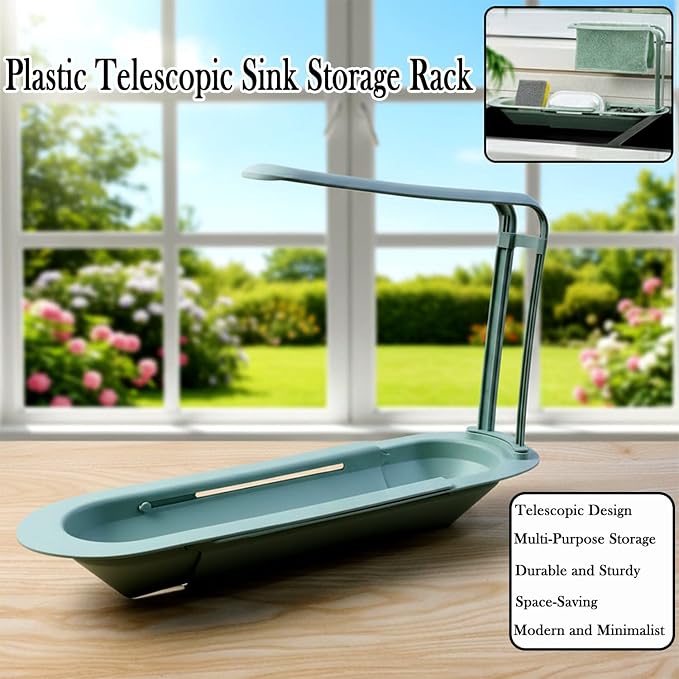 Adjustable Telescopic Sink Storage for Kitchen Accessories (G)