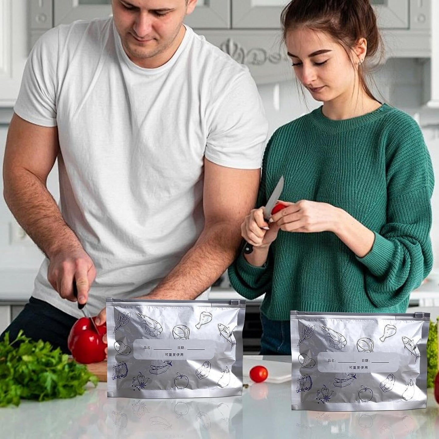Reusable Aluminum Foil Begs - Safe Food Storage