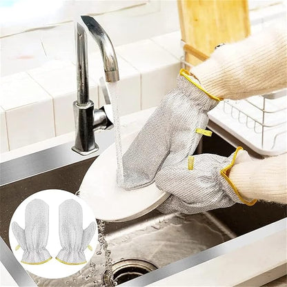 Kitchen Dish Cleaning Scrubber Gloves - Heavy Duty