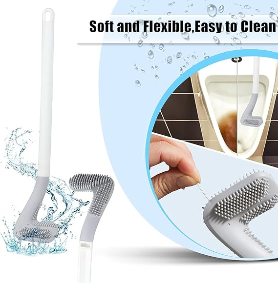Multipurpose Silicone Toilet Brush - Golf Shape Design