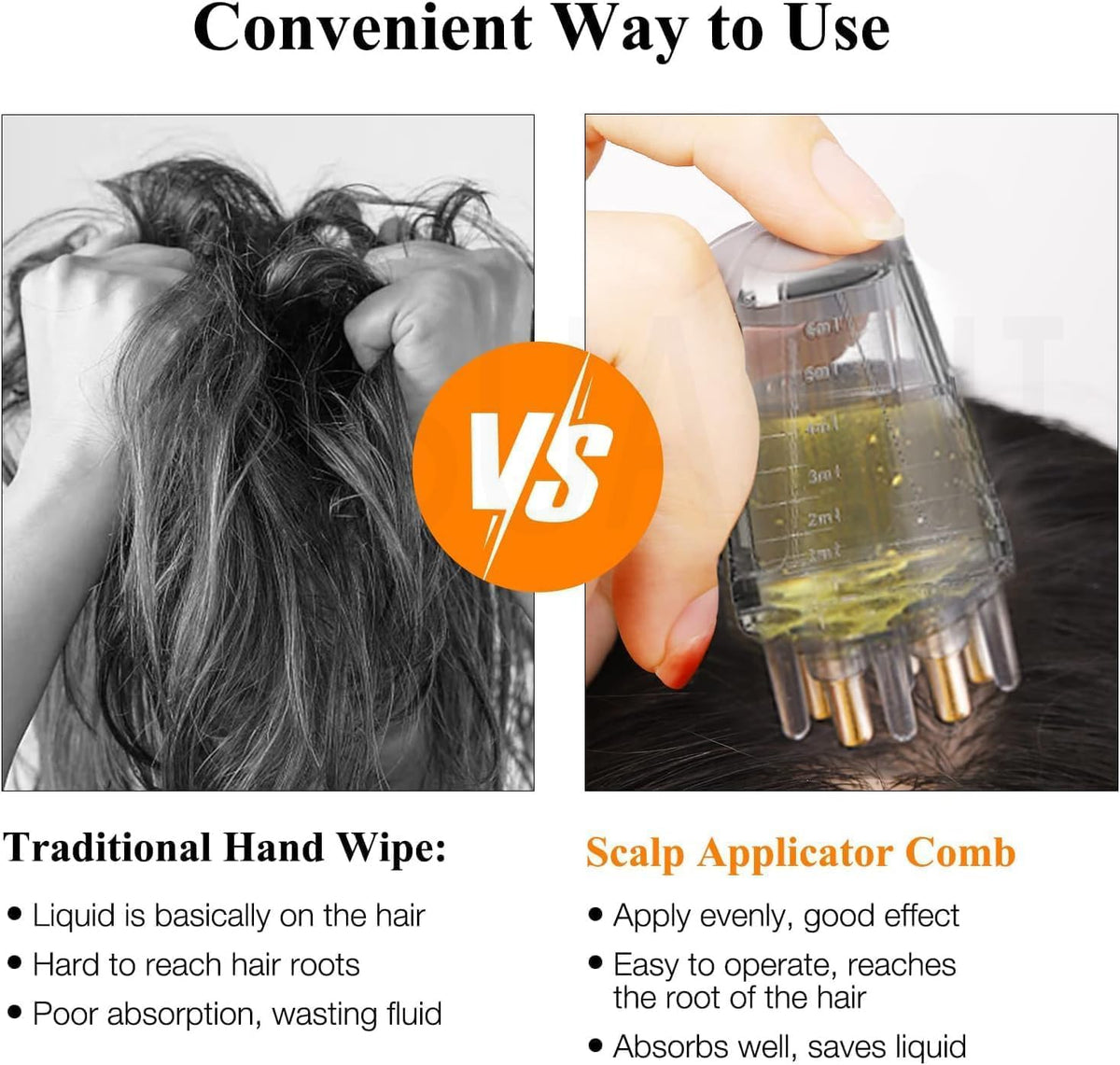 Hair Oil Applicator Comb for Easy Scalp Care