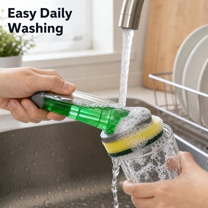 Heavy Duty Soap Dispensing Brush  – Easy Kitchen Cleaning