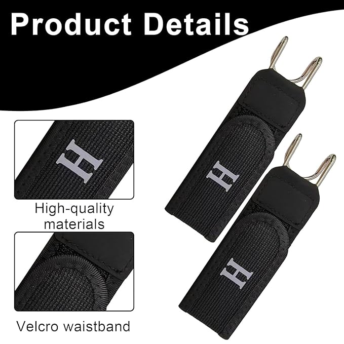 Buckleless Elastic Waist Belt with Metal Hook Adjustable Stretch