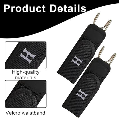 Buckleless Elastic Waist Belt with Metal Hook Adjustable Stretch
