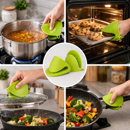 Premium Silicone Mini Oven Mitts - Heat Resistant