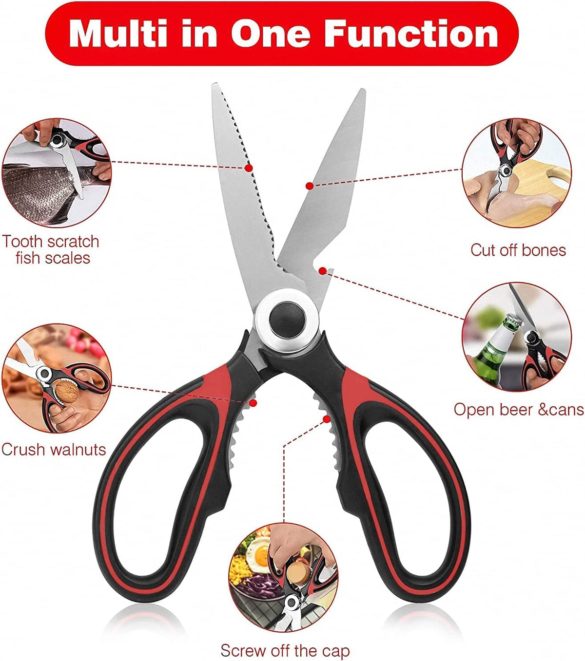 Multi-Function Food Scissors For Easy Cutting