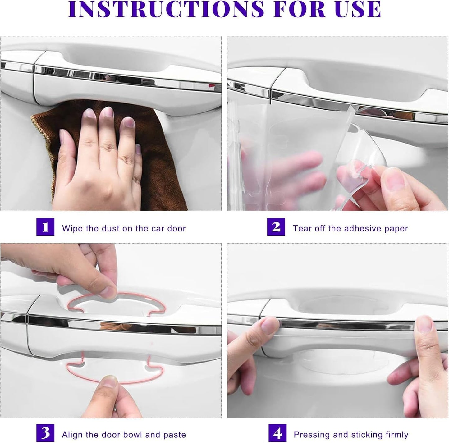 Car Door Handle Protector - Transparent Guard