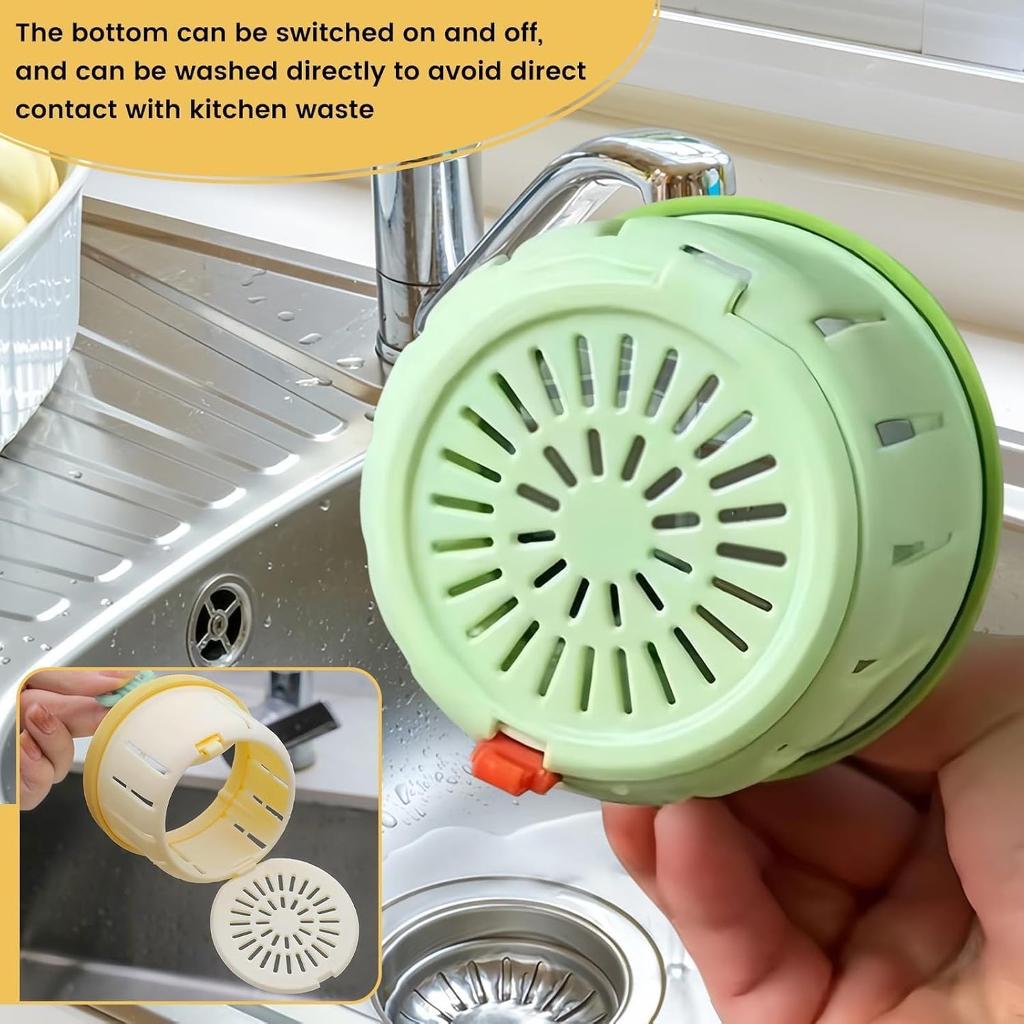 Cactus Sink Strainer Basket with Press Automatic Dumping