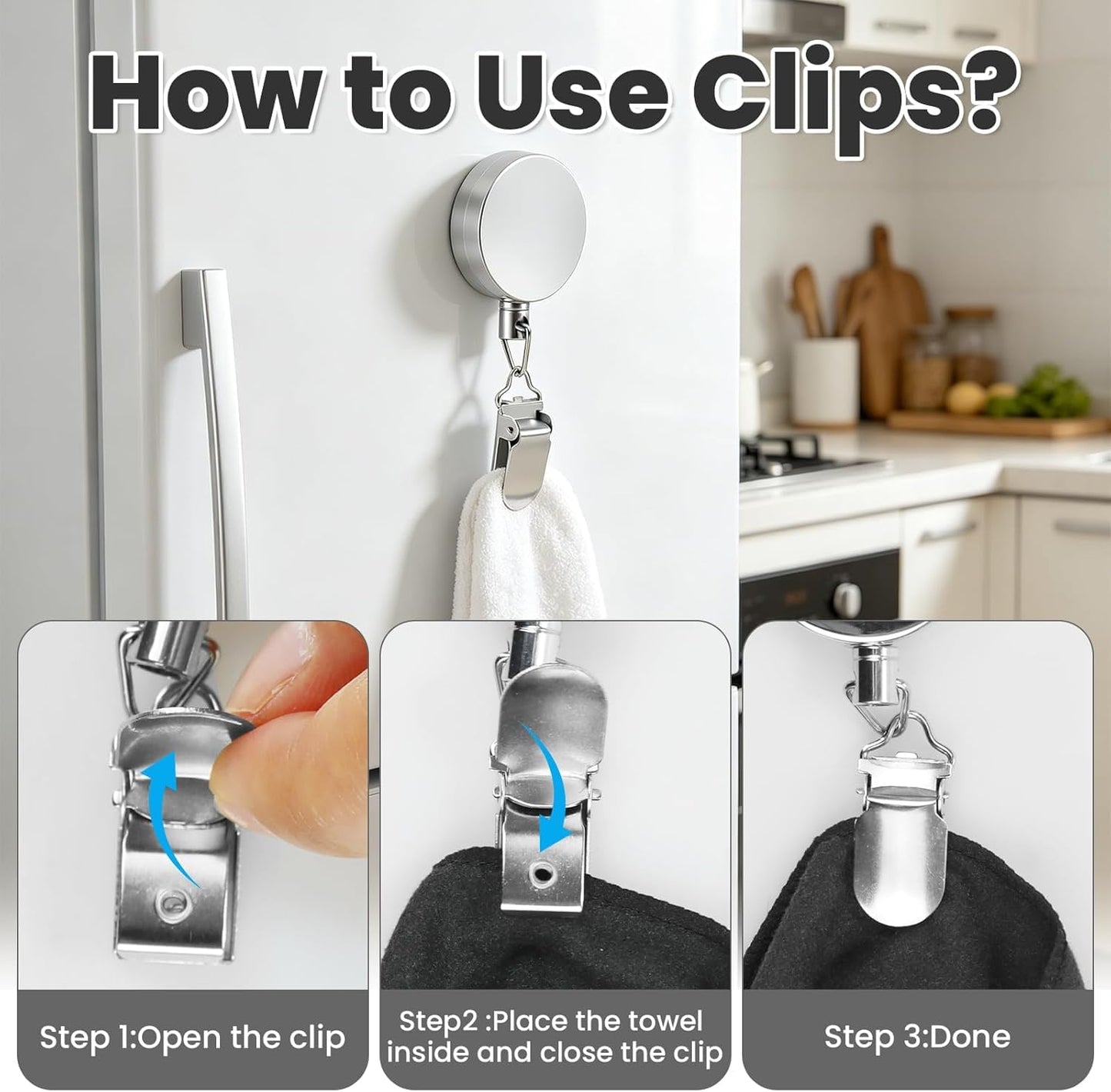 Stainless Steel Towel Clip Holder (G)