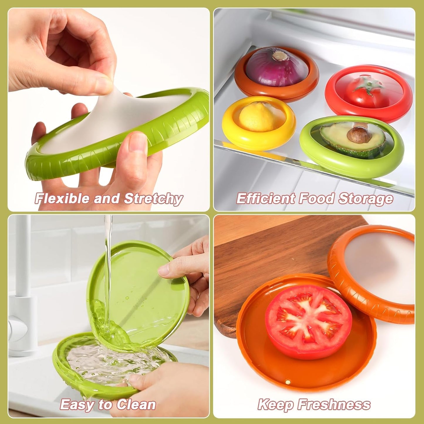 Silicone Fruit Vegetable Food Saver - Storage Container (G)