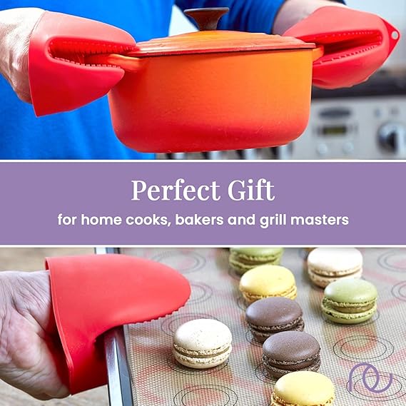 Premium Silicone Mini Oven Mitts - Heat Resistant