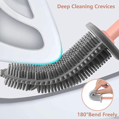 Silicone Toilet Brush for Hygienic Bathroom Cleaning