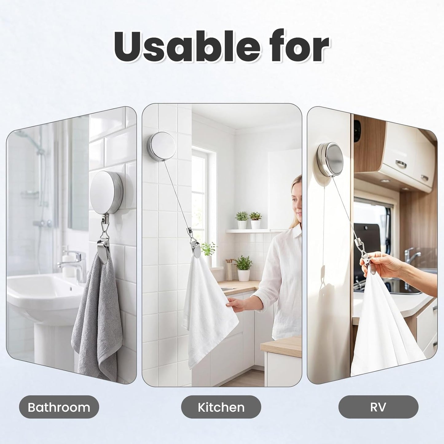 Stainless Steel Towel Clip Holder (G)