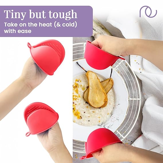 Premium Silicone Mini Oven Mitts - Heat Resistant