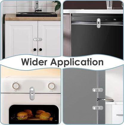 Child Safety Lock for Refrigerator Cabinet & Cupboard - Adhesive Baby Proof Lock