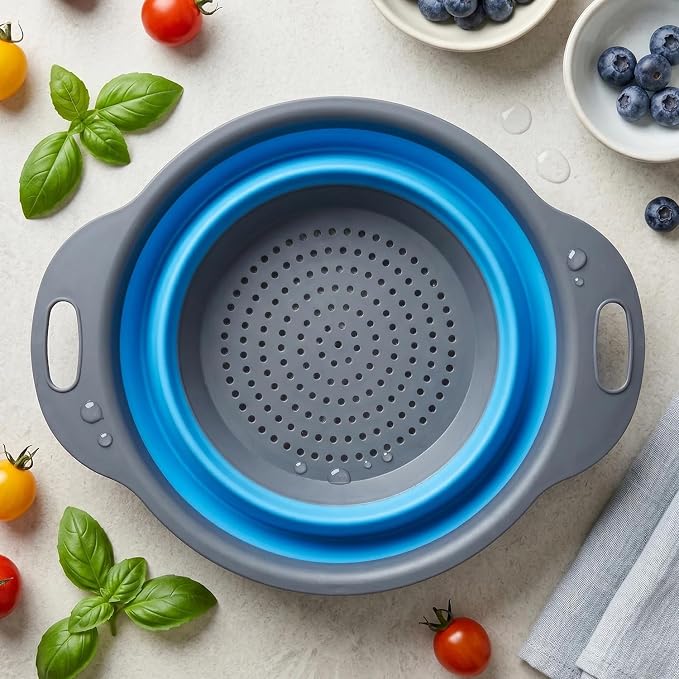 Silicone Kitchen Strainer Basket Easy Washing Solution