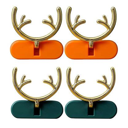 Premium Wall Mounted Plug Holder - Deer Antler Design