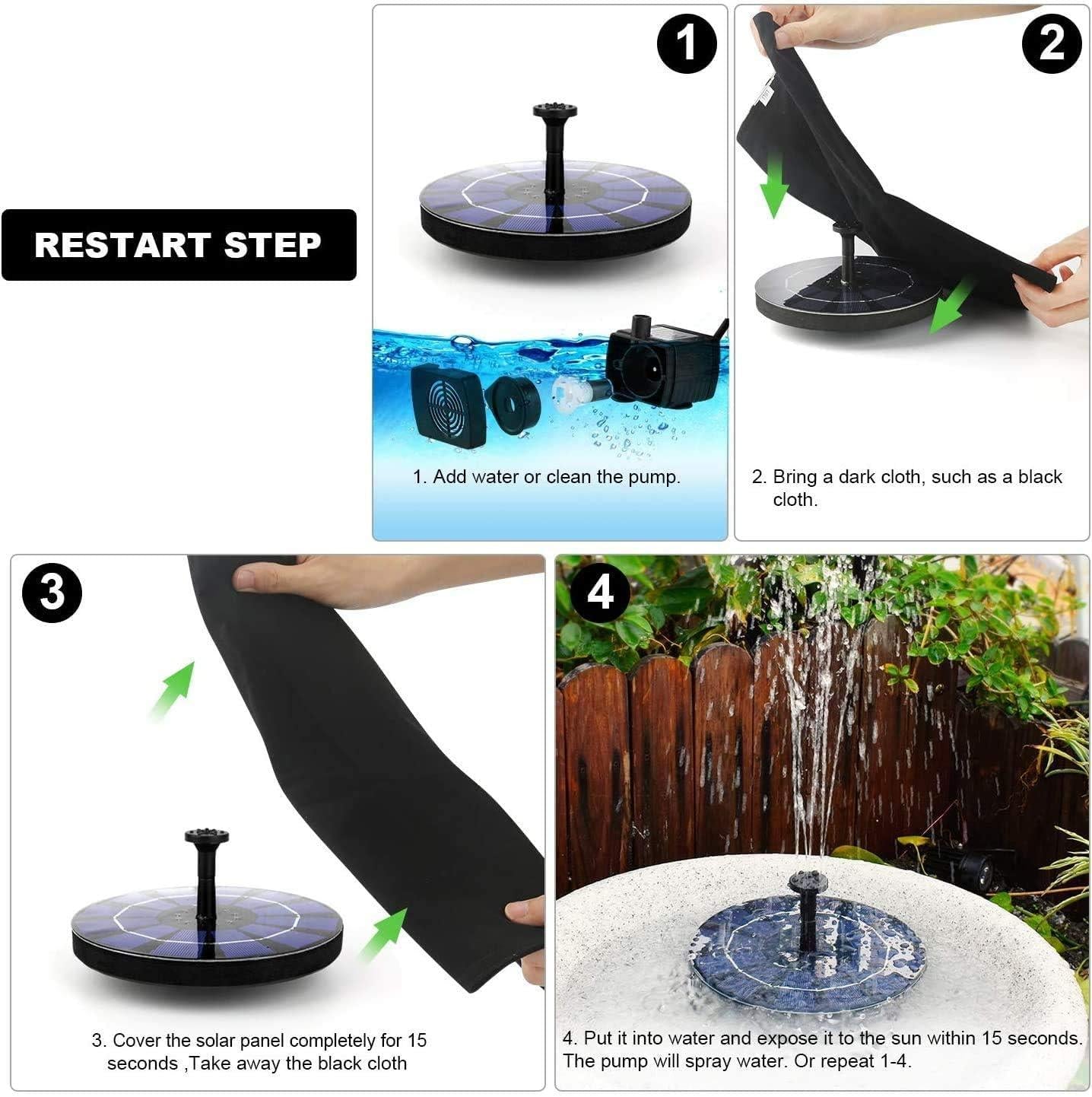 Solar Fountain Power Floating Water Pump