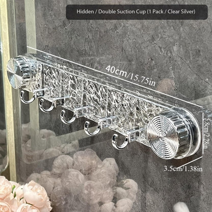 Crystal Adhesive Wall Hook Rack (Premium)