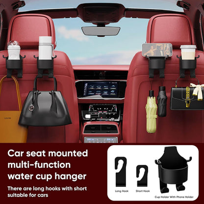 Car Seat CUP Holder & Phone Hook Organizer (Premium)