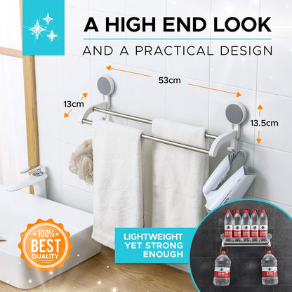Self Adhesive Towel Holder Bar for Bathroom & Kitchen