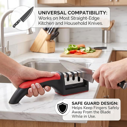 Premium 4-Stage Multi-Function Kitchen Knife Sharpener (G)