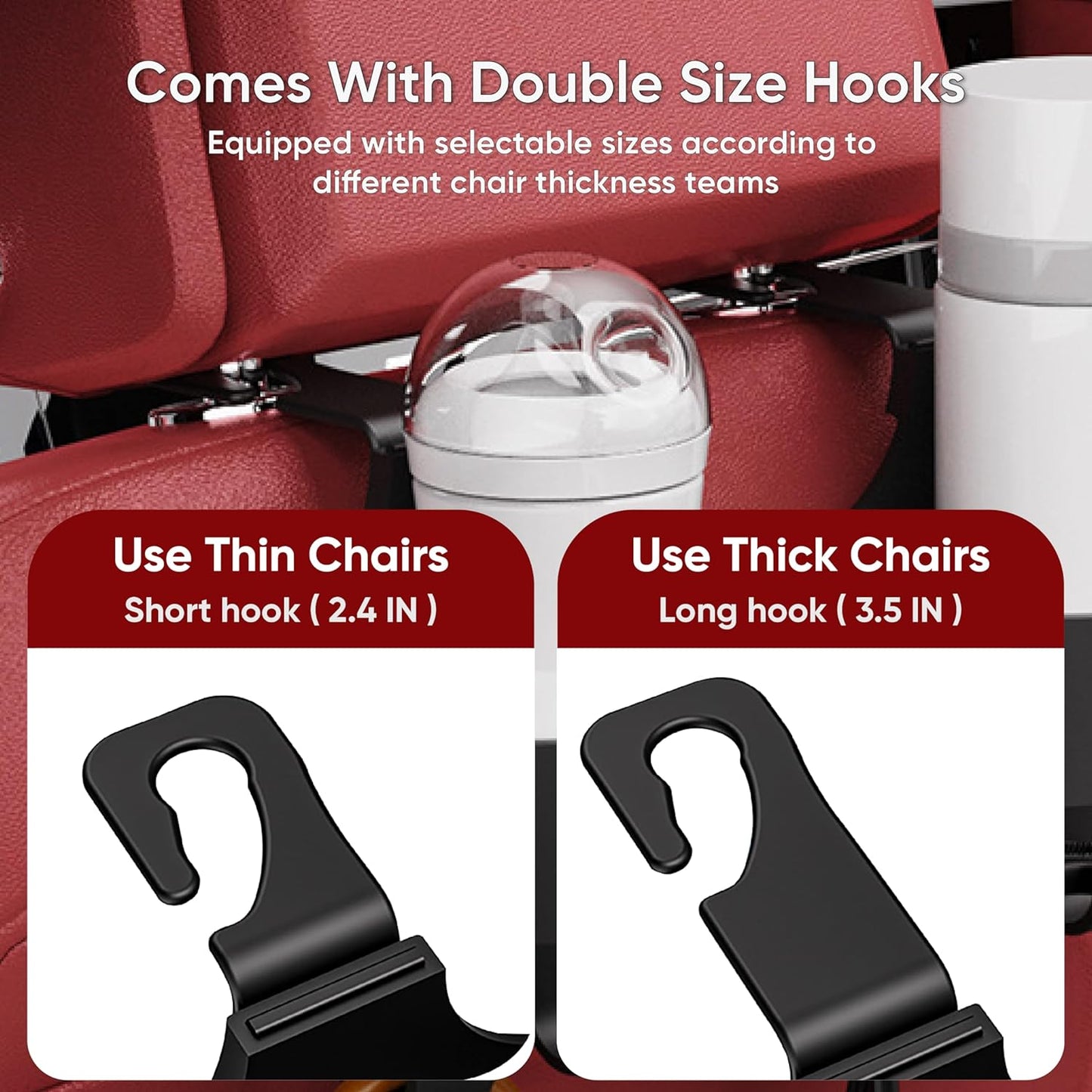 Car Seat CUP Holder & Phone Hook Organizer (Premium)