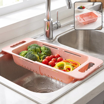 Adjustable Over The Sink Drain Basket - Premium Quality