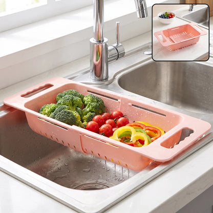 Adjustable Over The Sink Drain Basket - Premium Quality