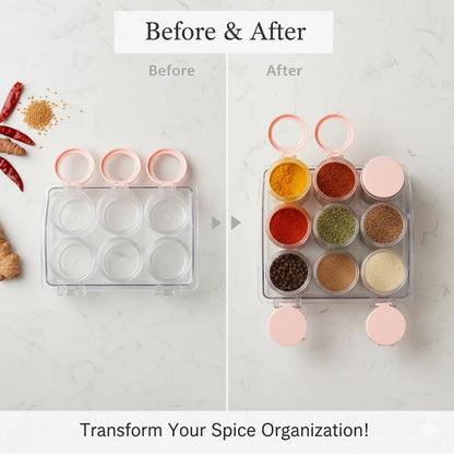 Kitchen Organizer Box with 6 Seasoning Containers (G)