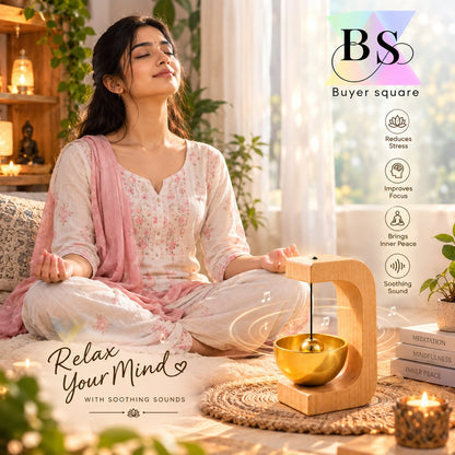 Wooden Frame Hanging Bell – Soothing Sound