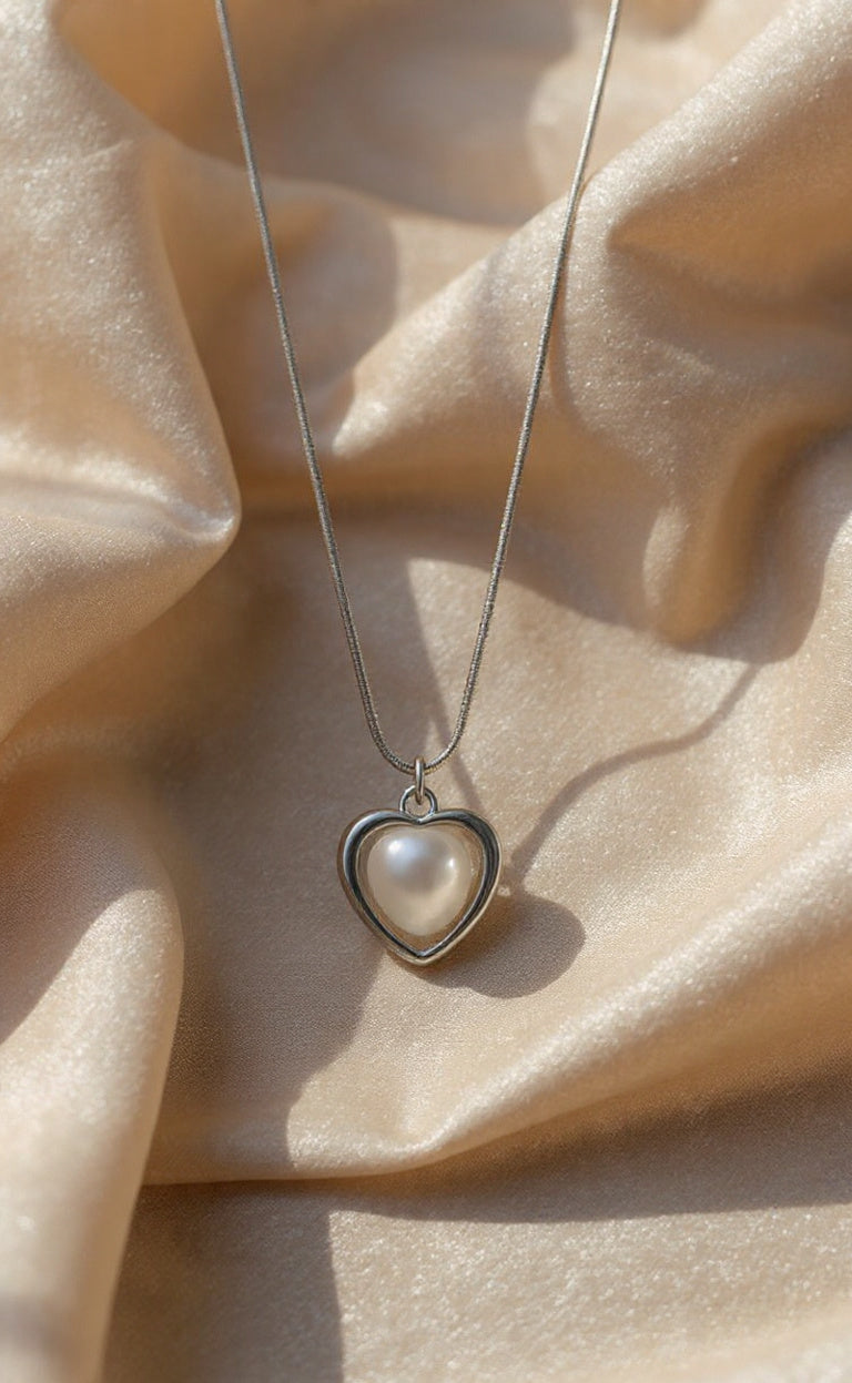 Grace Pearl Heart Necklace