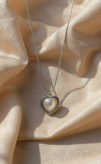 Grace Pearl Heart Necklace